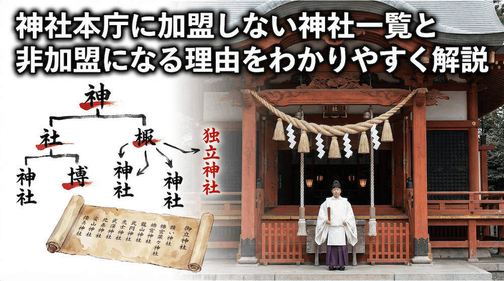 神社本庁に加盟しない神社一覧と非加盟になる理由をわかりやすく解説