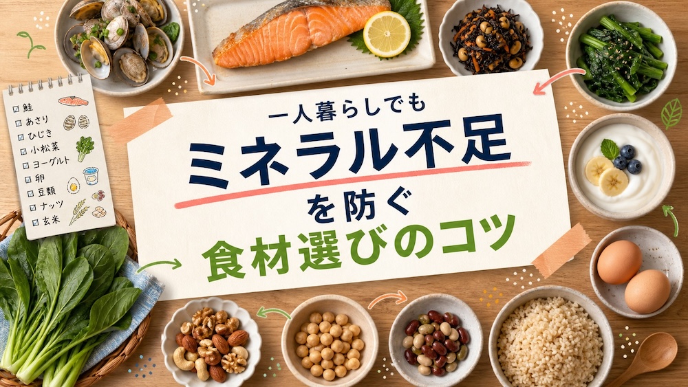 一人暮らしでもミネラル不足を防ぐ食材選びのコツ
